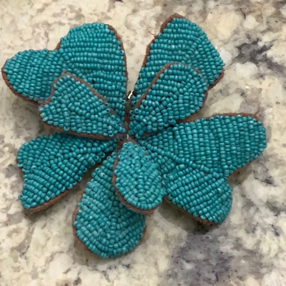 Turquoise beaded pin